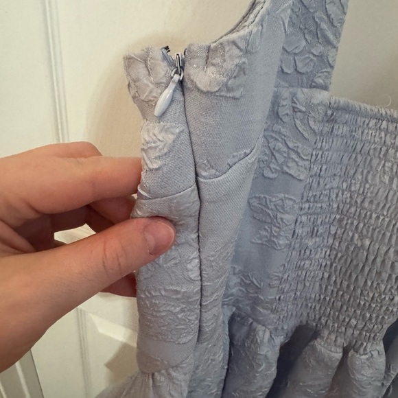 Kimchi Blue Textured Lace Dress in Soft Blue - Picture 4 of 6